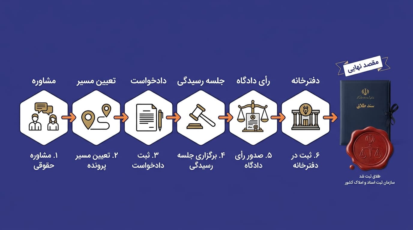 مراحل ثبت طلاق توسط وکیل